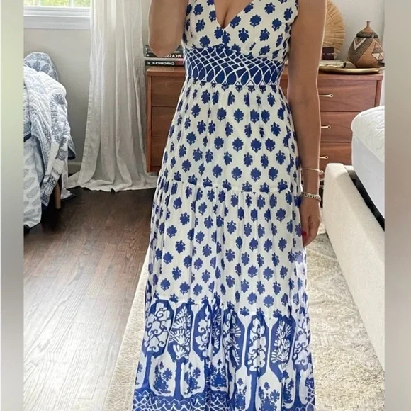 J. Crew Santorini Block Print Maxi Dress - Picture 3 of 4